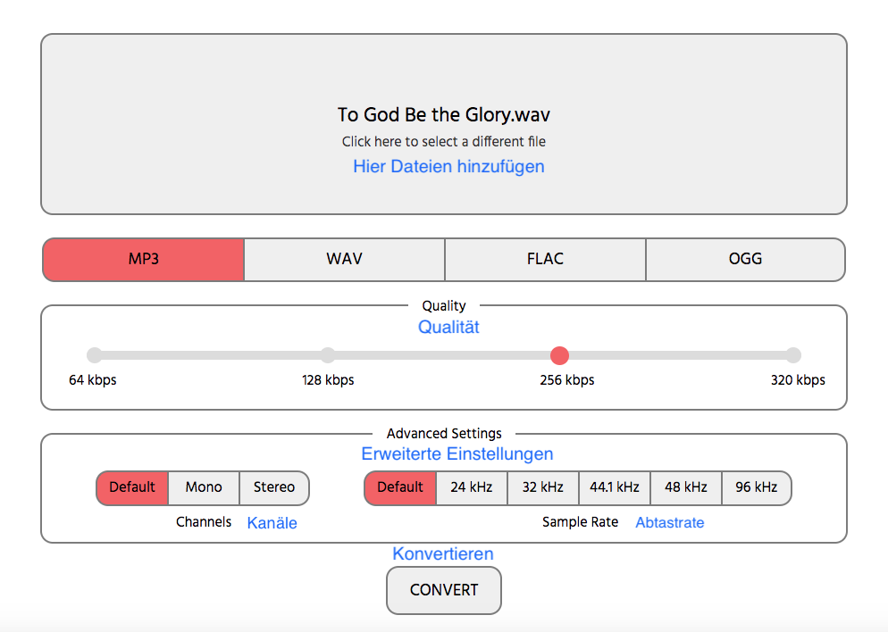 compress wav to mp3 mac online