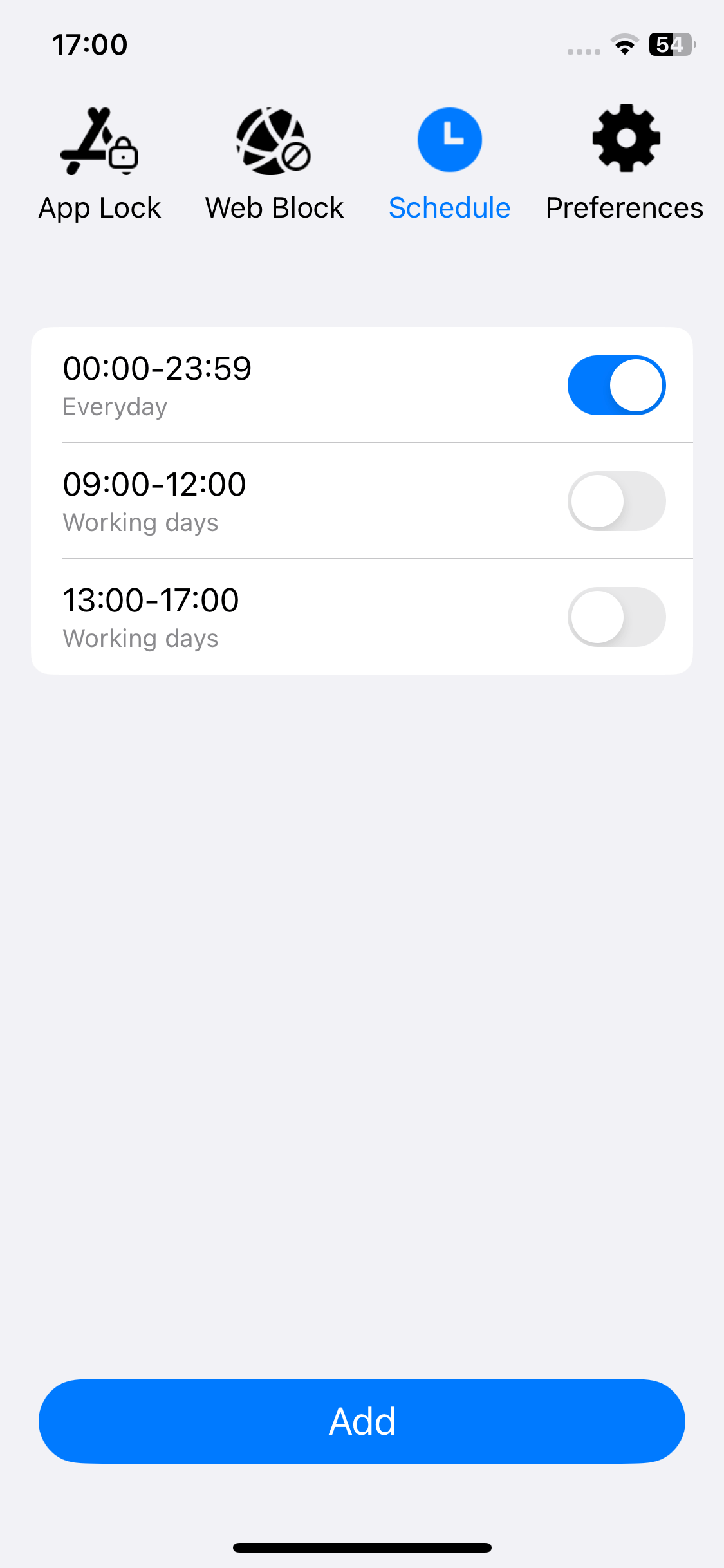 the scheduling feature