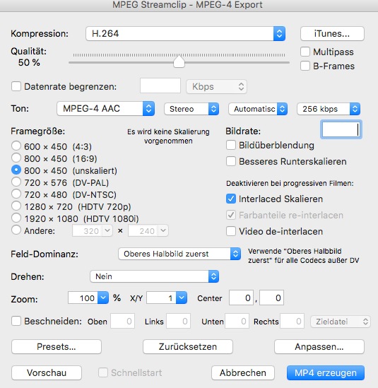 make output settings - mpeg streamclip