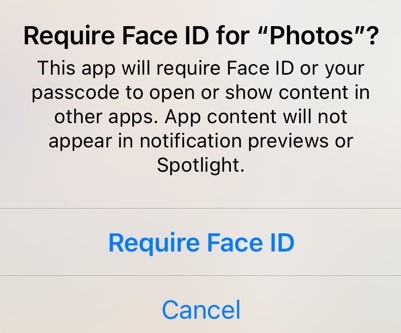 Require Face ID