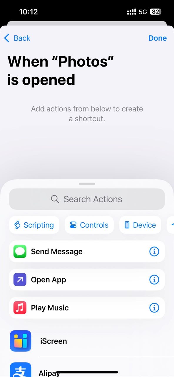 search actions