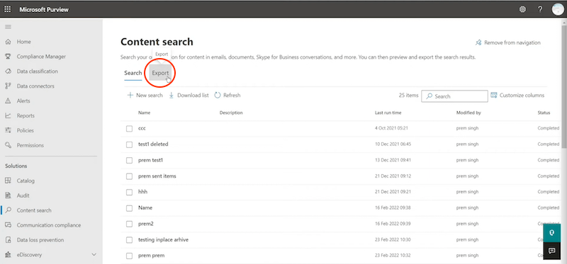 recover with content search 12