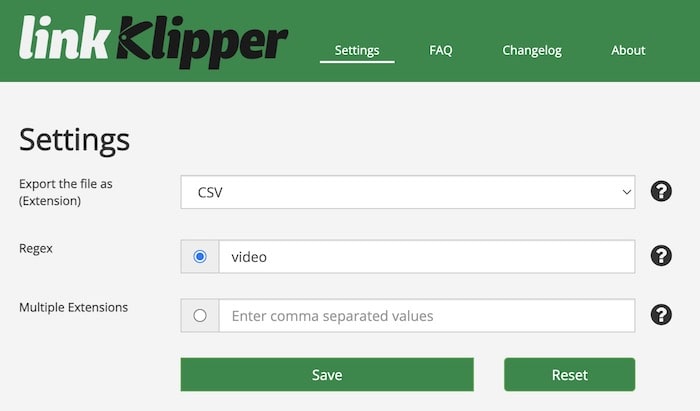 link klipper settings