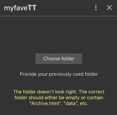 choose folder