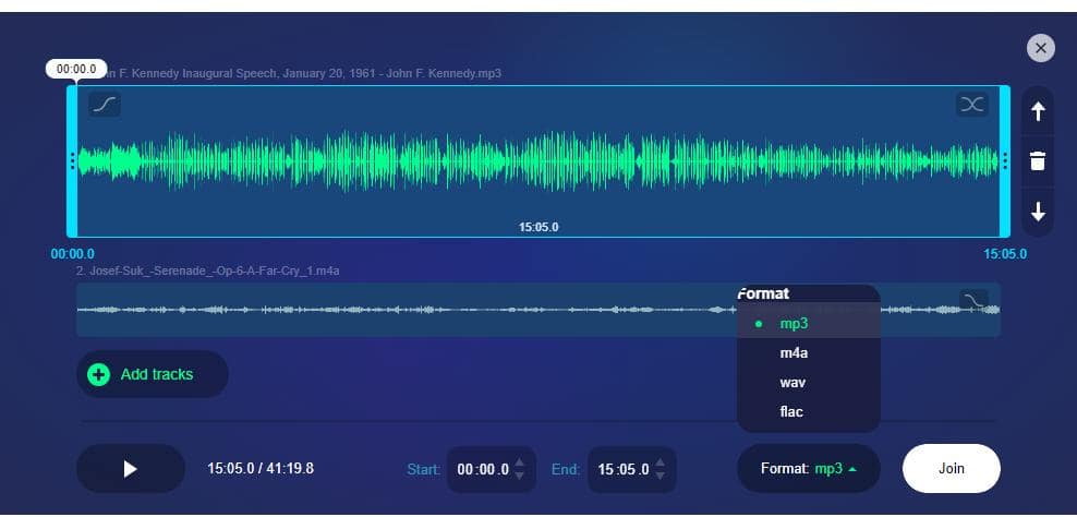 online audio merger