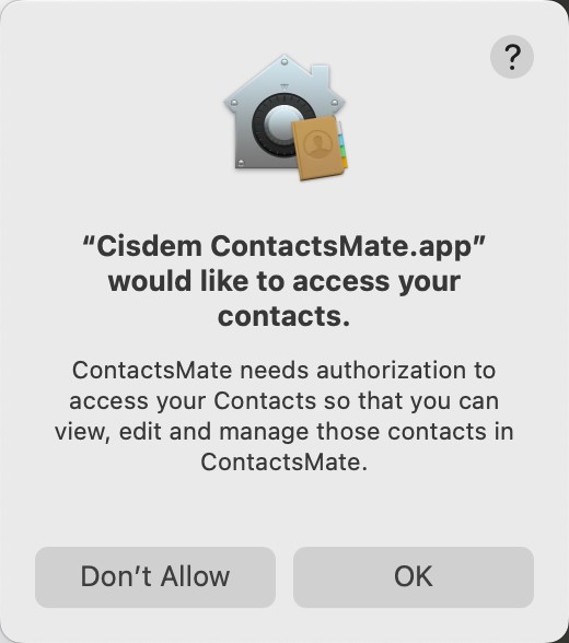 access your Mac contacts