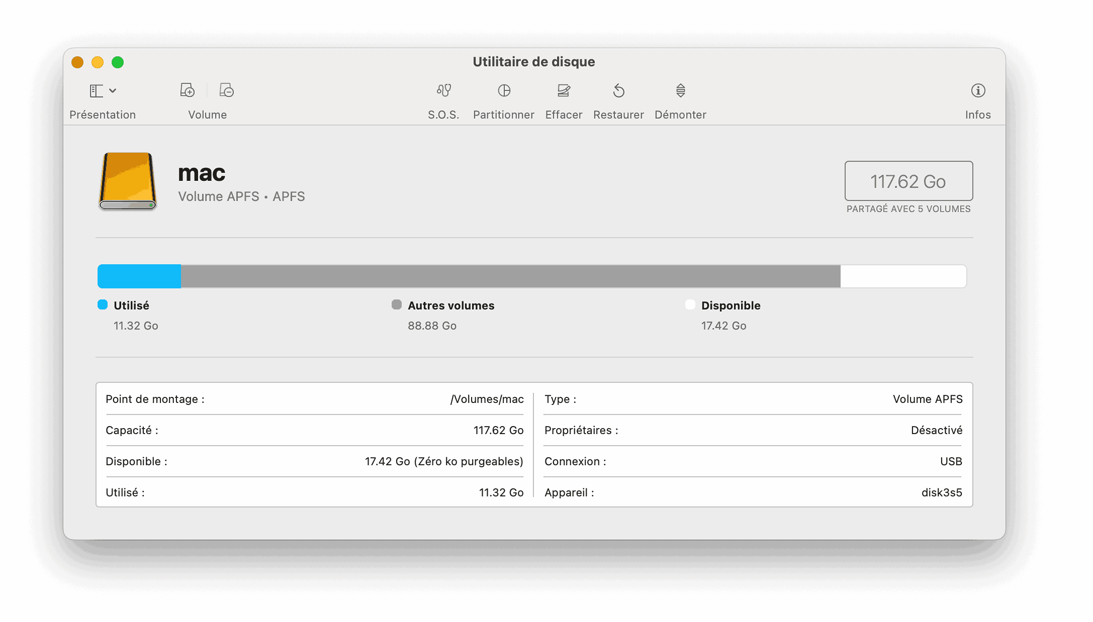 réparer l'utilitaire de disque1