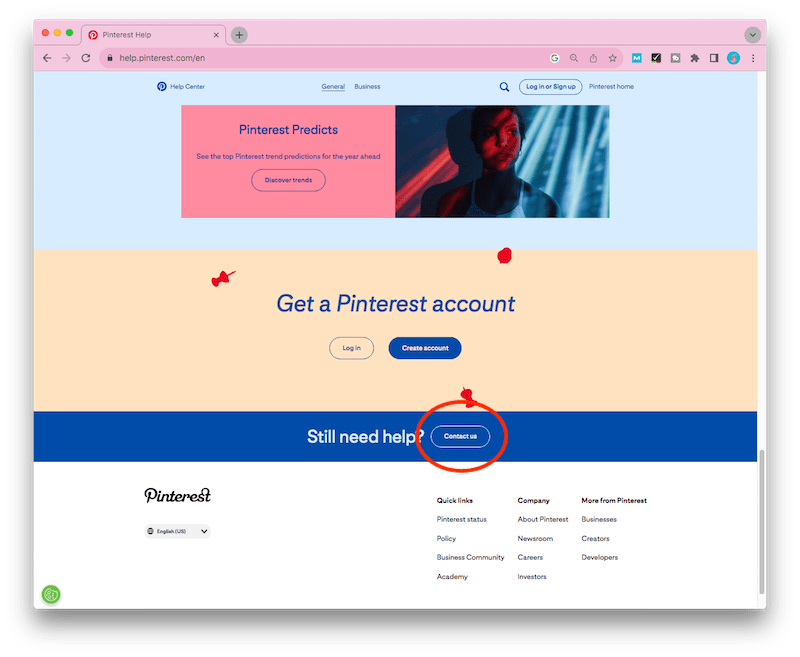 contact pinterest support 01
