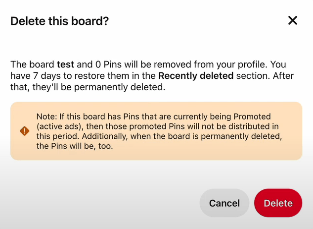 delete pinterest board 04