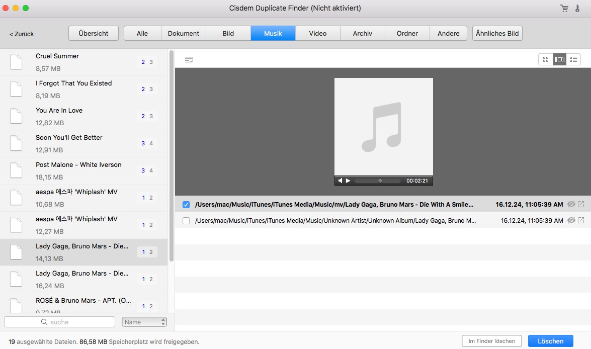 view and preview duplicates in itunes