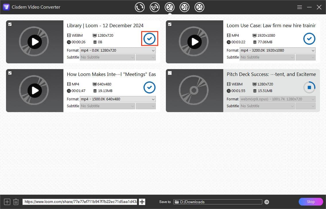 Loom videos downloaded