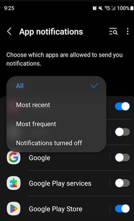 turn off notifications