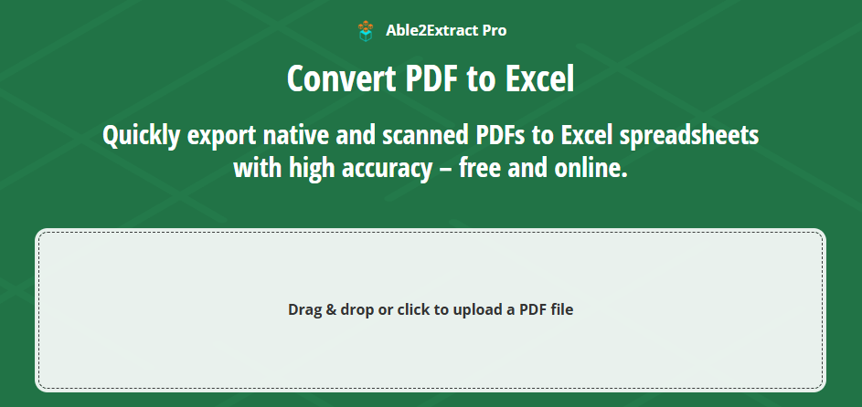 convert pdf to excel able01