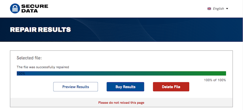 secure data online file repair 03