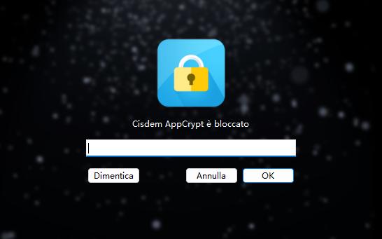 una schermata che ti chiede di inserire una password