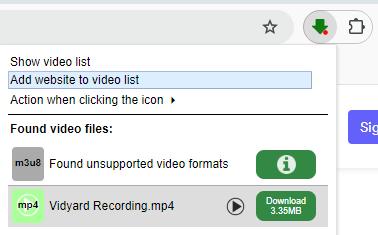 download vidyard video using chrome extension