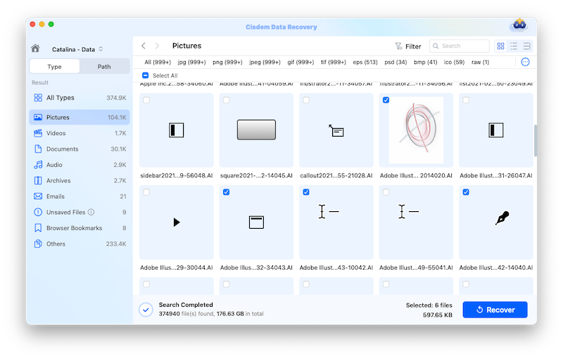 recover lost ai file cisdem03