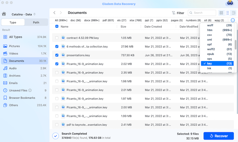 recover deleted keynote cisdem 03