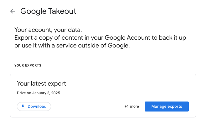 google takeout