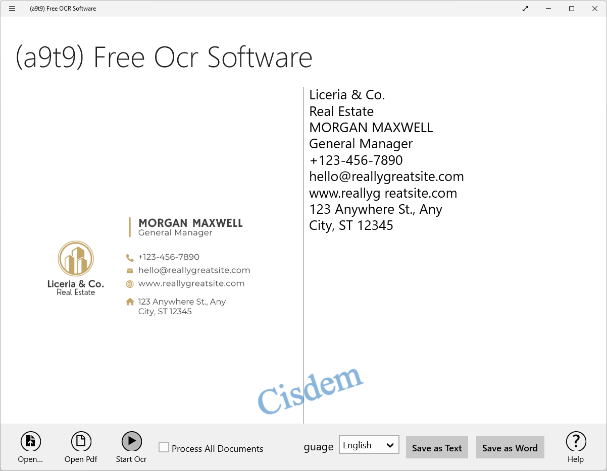 scan business card to excel a9t902