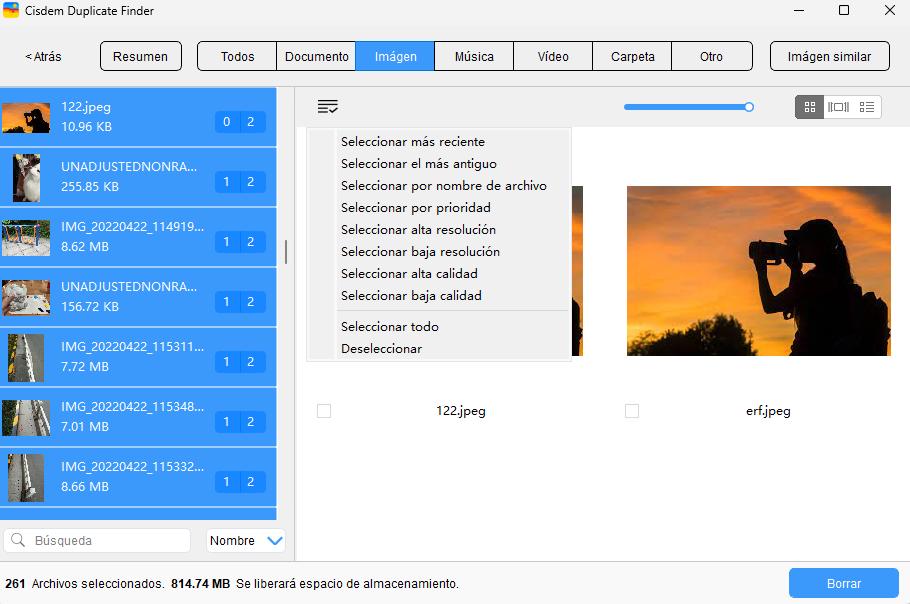 Seleccione archivos duplicados en OneDrive para eliminarlos