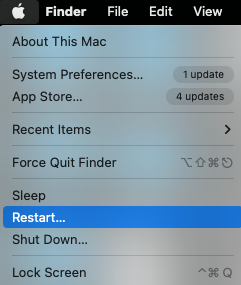 restart mac