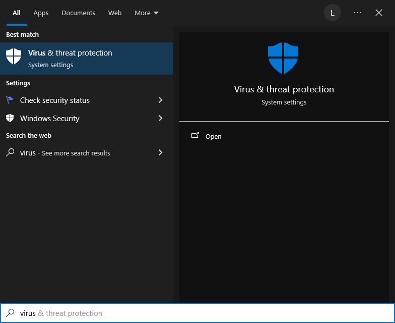 restore emp from windows security 01