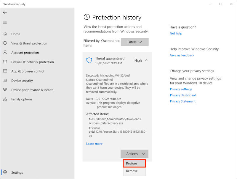 restore emp from windows security 04