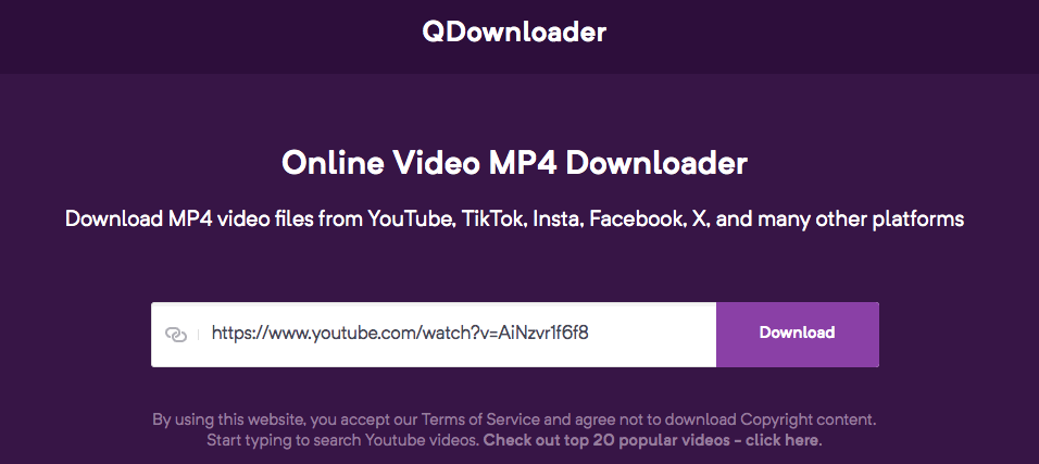 Bester kostenloser Video-Downloader online - QDownloader.io