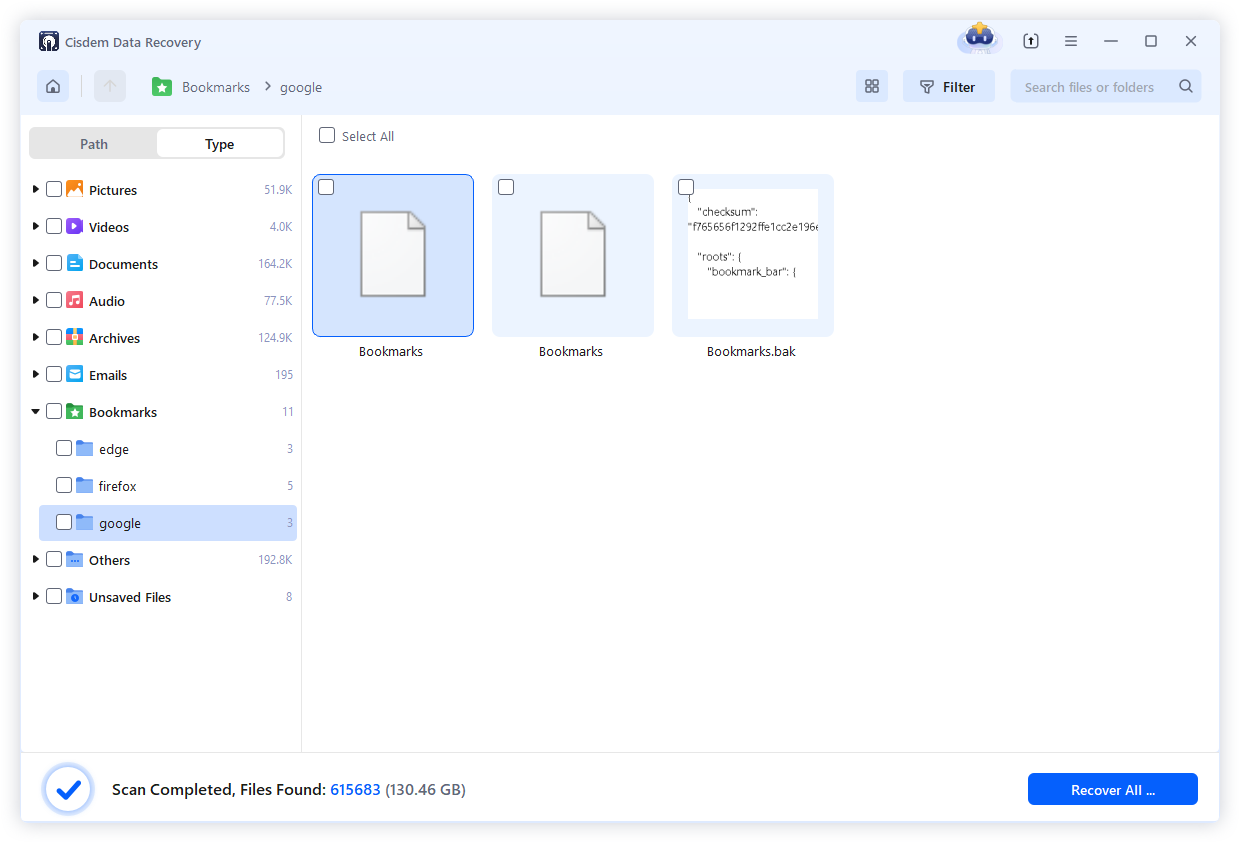 recover chrome bookmarks cisdem 02