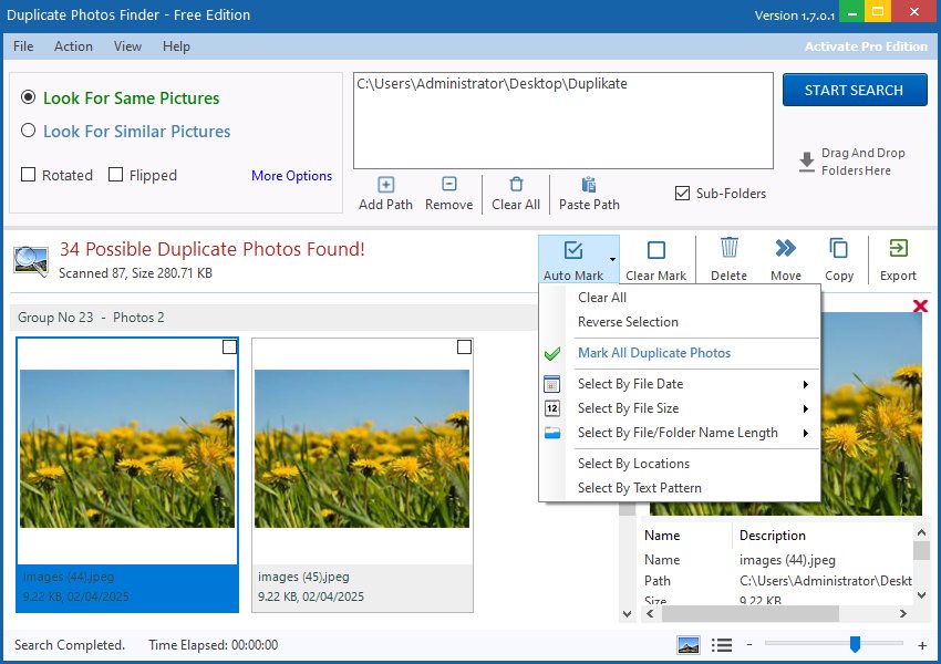Ashisoft Duplicate Photos Finder