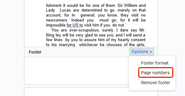 add page numbers in google docs05