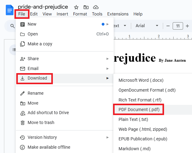 add page numbers in google docs07