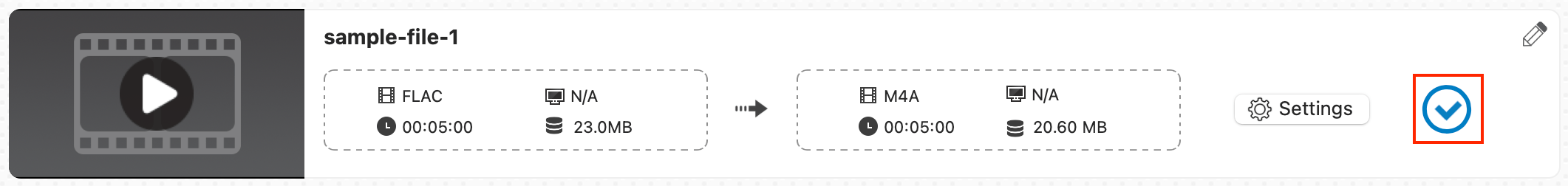 locate converted audio