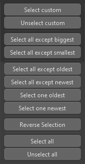 a list of rules for selecting files