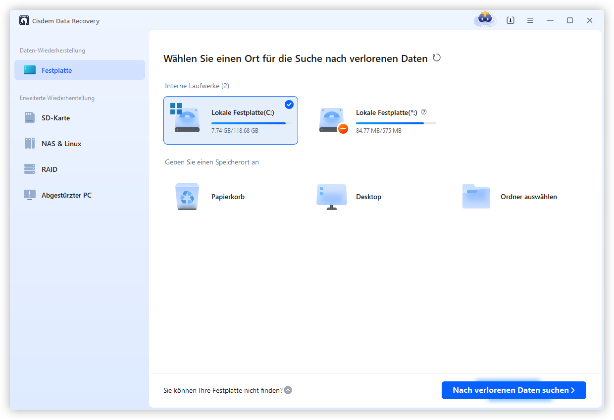 cisdem data recovery scan