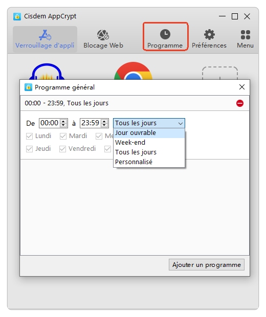 définir un programme général