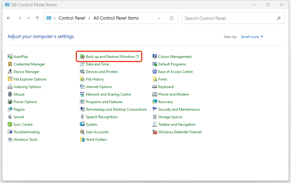 restore music picture document folders windows backup01