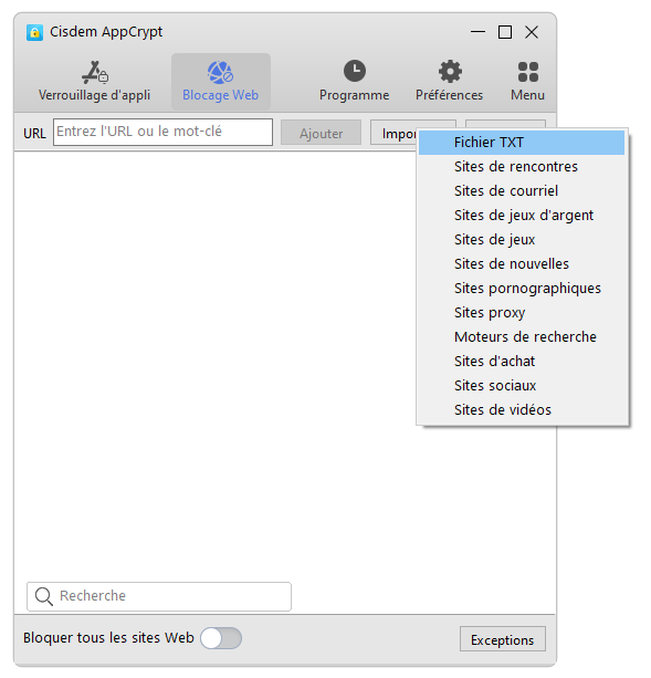 bloquer des sites de rencontres
