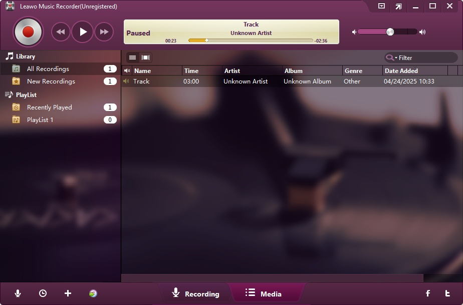 convertir mp4 en mp3 avec leawo music recorder