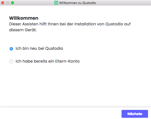 Elternkonto erstellen