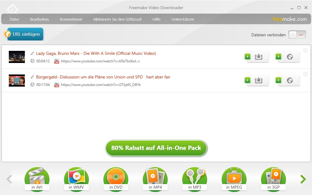 Bester kostenloser Video-Downloader - Freemake