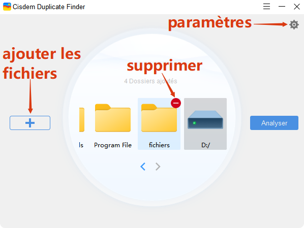 ajouter un ou plusieurs dossiers pour rechercher les images similaires