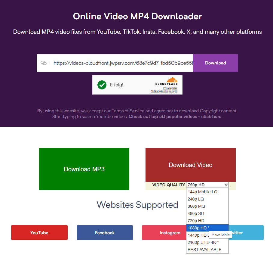 JW-Player-Video mit QDownloader.cc herunterladen