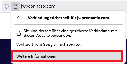 auf "Weitere Informationen" klicken