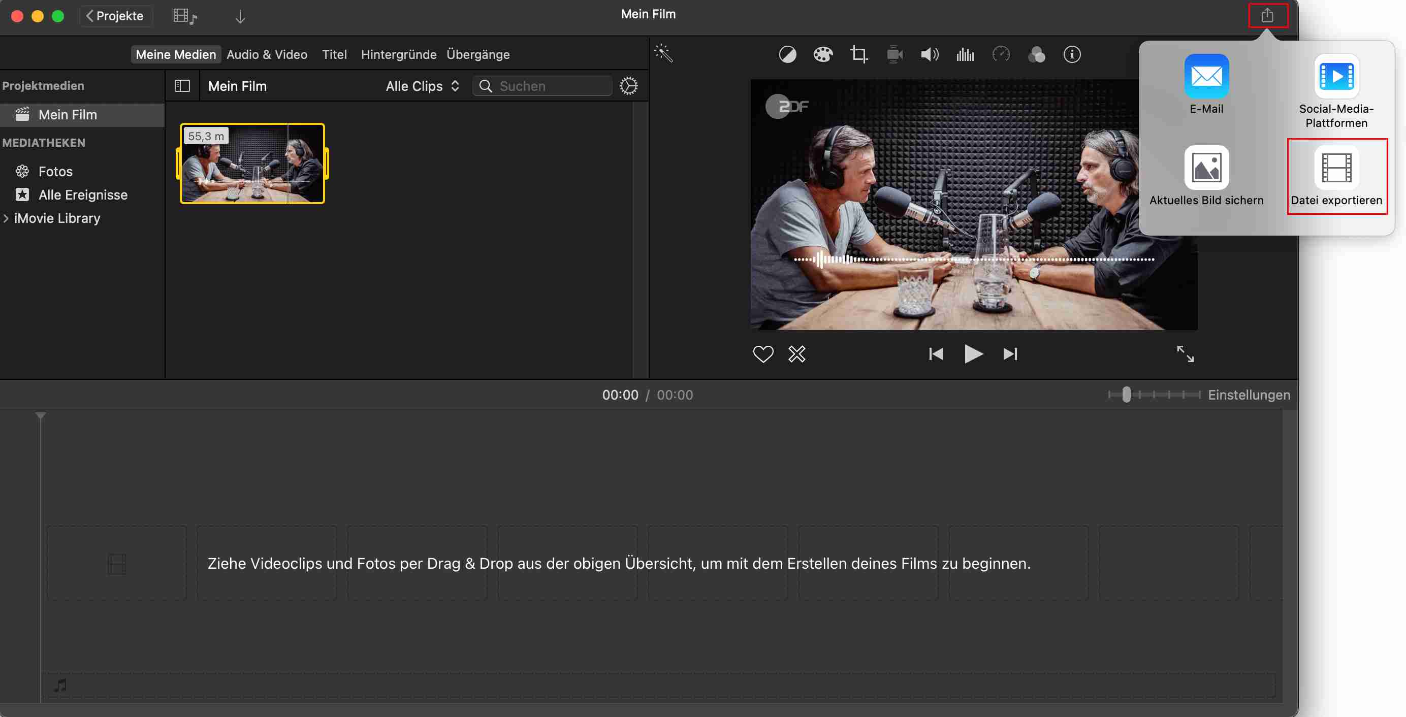MP4-Datei exportieren