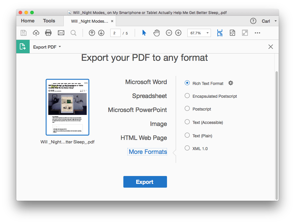 insert pdf into word document as page