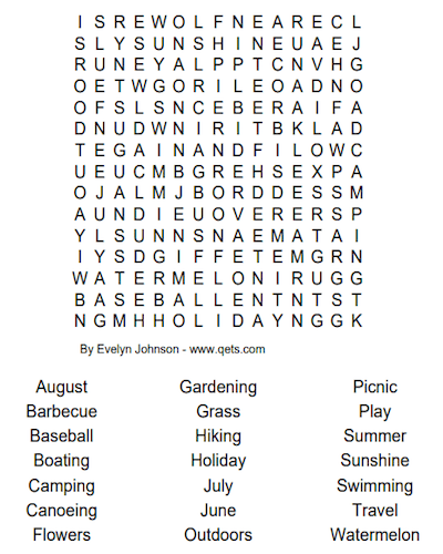 32 Free Printable Summer Word Search PDF For Fun 2023