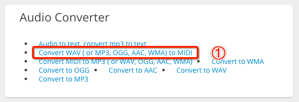 Convert MP3 to MIDI Online Step One