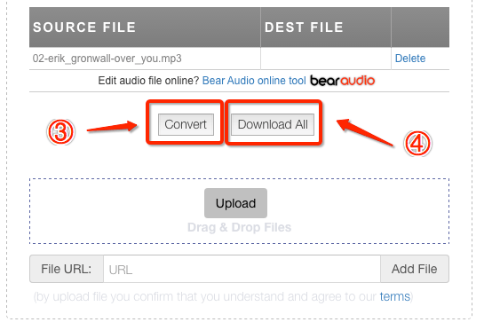 Convert MP3 to MIDI Online Step Three